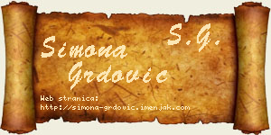 Simona Grdović vizit kartica